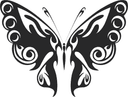 Ornate Butterfly Silhouette Vector File for Laser Cutting (DXF/SVG)