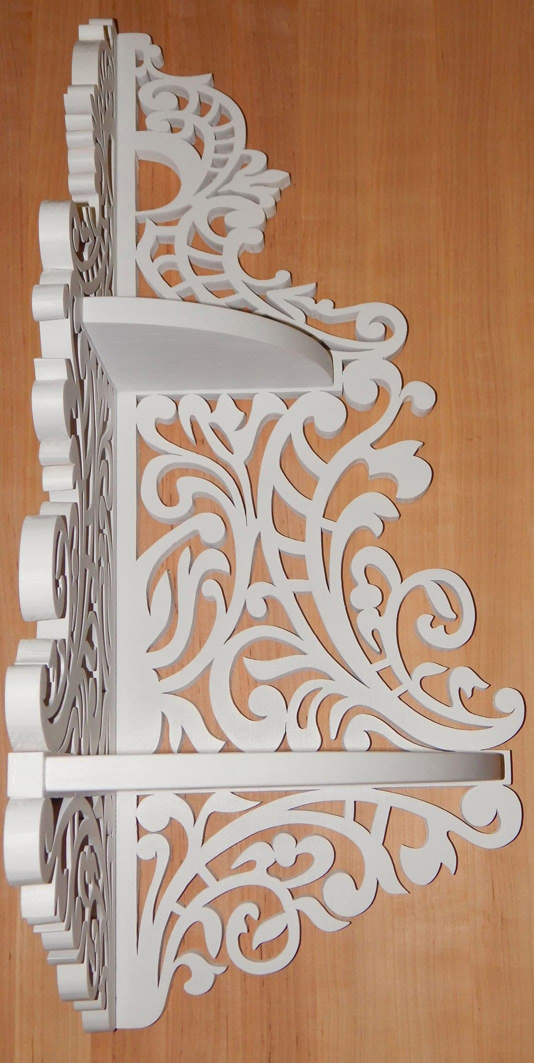Ornate Corner Shelf Vector File for Laser Cutting CNC