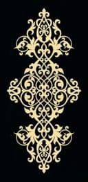Ornate Damask Scrollwork Vector Design for Laser Cutting DXF