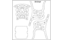Ornate Decorative 3D Chair Vector Design for Laser Cutting DXF