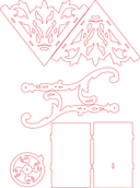 Ornate Decorative Carriage 3D Puzzle Laser Cut Vector File