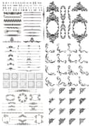 Ornate Decorative Elements and Flourish Borders Vector Set