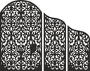 Ornate Decorative Room Divider Panel Vector Design
