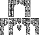 Ornate Decorative Room Divider Panels Vector for Laser Cutting