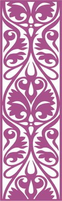 Ornate Floral Screen Panel and Wall Partition DXF CDR Vector