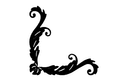 Ornate Flourish Corner Vector Design DXF File