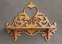 Ornate Heart Wall Shelf Laser Cut Vector File