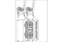 Ornate Miniature Garden Bench Vector DXF Design for Laser Cutting