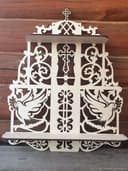 Ornate Religious Wall Shelf Laser Cut Vector File