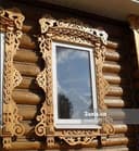 Ornate Russian Style Window Frame Vector File (SVG)