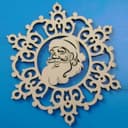 Ornate Santa Claus Snowflake Christmas Ornament Vector File