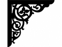 Ornate Victorian Corner Bracket Vector DXF File