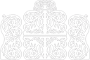 Ornate Wedding Screen Decorative Panel Vector for Laser Cutting
