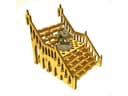 Ornate Wooden Staircase 3D Puzzle Vector