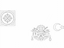 Ottoman Empire Coat of Arms and Crescent Star DXF Vector