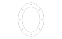 Oval Porthole Frame Vector Design for Laser Cutting DXF