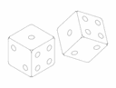 Pair of Dice Vector Design for Laser Cutting DXF
