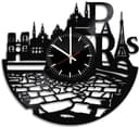 Paris City Skyline Wall Clock DXF Vector File for Laser Cutting