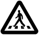 Pedestrian Crossing Warning Sign Vector DXF File