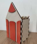 Pencil Shaped Pencil Holder Laser Cut File SVG DXF