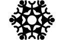 People Chain Mandala Laser Cut DXF File