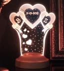 Personalized Heart Anniversary LED Lamp Vector DXF File