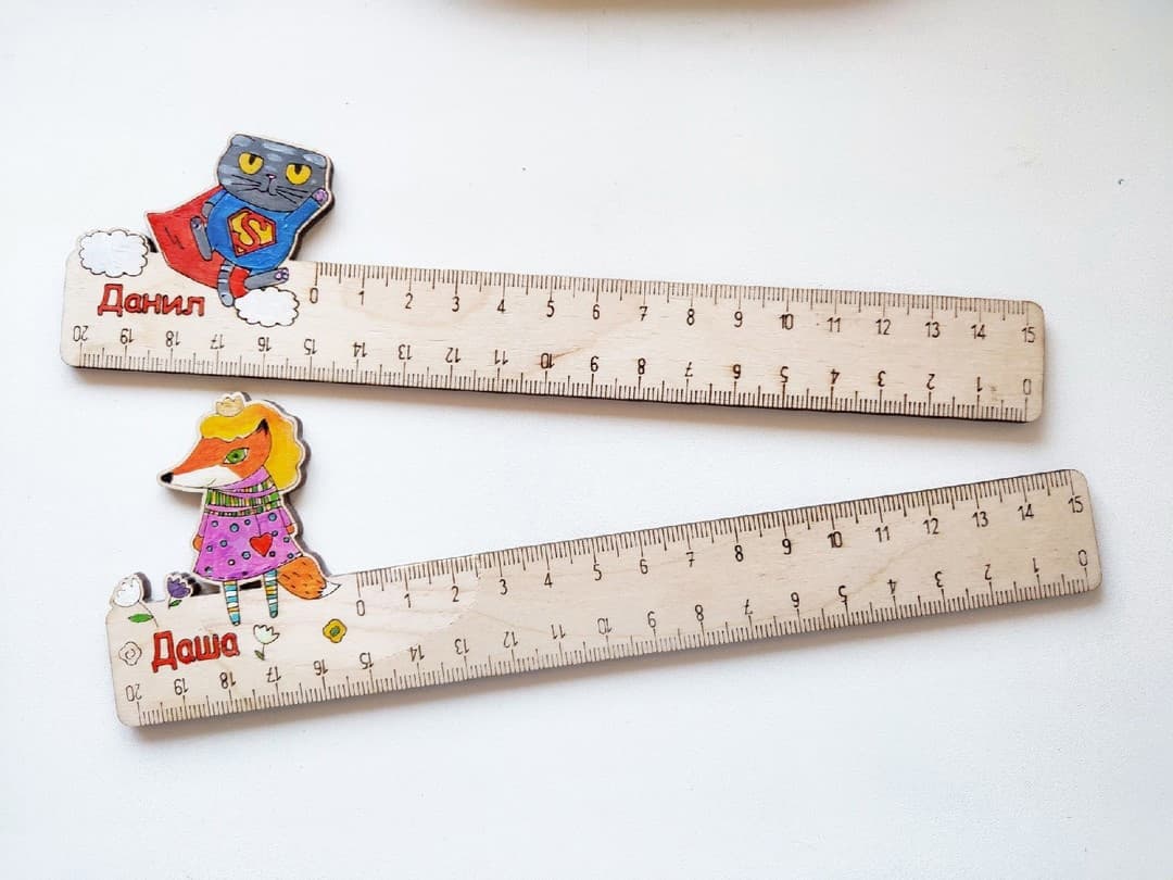 Personalized Kids Rulers Vector Design for Laser Cutting