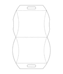 Pillow Gift Box Vector Template for Laser Cutting DXF