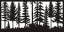 Pine Forest Silhouette Panel Vector DXF for Laser and Plasma
