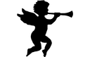 Playing Angel Silhouette Vector File for Laser Cutting (DXF)