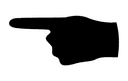 Pointing Finger Hand Silhouette Vector for Laser Cutting