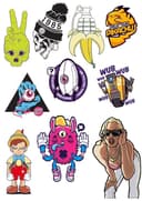 Pop Culture Sticker Pack Vector Collection for Laser Cutting