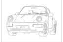 Porsche 911 Sports Car Vector Design - Free DXF File