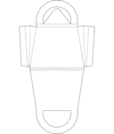 Portable Gift Box Vector Template for Laser Cutting DXF