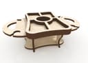 Portable Wooden Wine Picnic Table Laser Cut Vector File