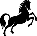 Prancing Horse Silhouette Vector File for CNC Laser Cutting
