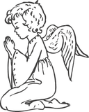 Praying Angel Vector File for Laser Cutting DXF