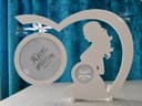 Pregnant Woman Photo Frame Laser Cut Vector Design