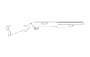 Pump Action Shotgun Vector Design - Free DXF File
