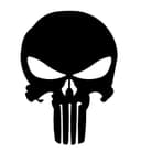 Punisher Skull Logo Vector Design for Laser Cutting DXF