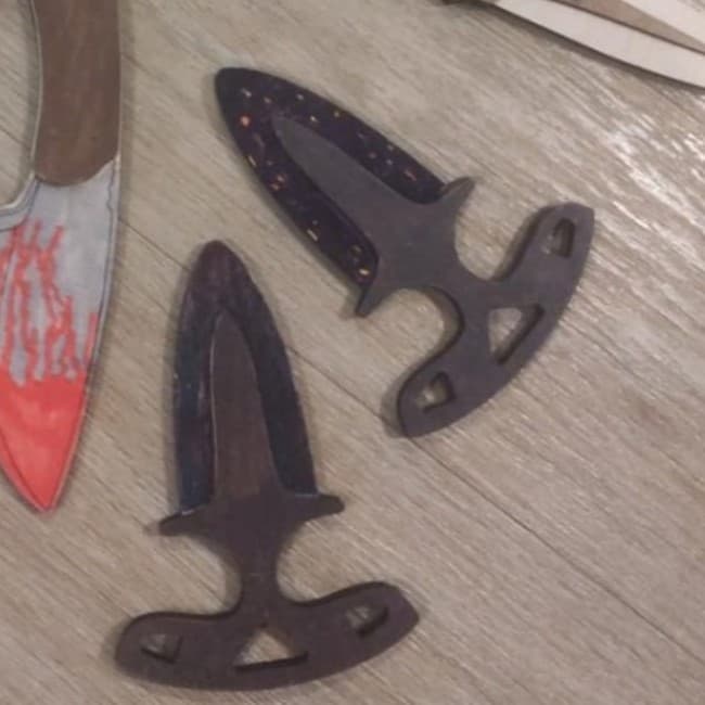 Push Dagger Toy Laser Cut Vector File (DXF, SVG)