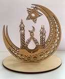 Ramadan Crescent Moon and Mosque Table Decor Laser Cut File DXF