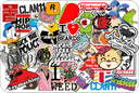 Random Sticker Bomb Collage Vector File for Laser Cutting