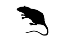 Rat Silhouette Vector Design for Laser Cutting DXF File