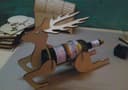 Reindeer Wine Bottle Holder Vector Design for Laser Cut DXF