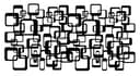 Retro Mid-Century Squares Wall Art Vector File (DXF)