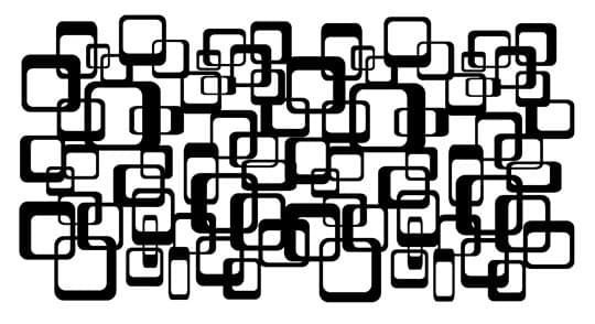Retro Mid-Century Squares Wall Art Vector File (DXF)