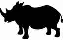 Rhino Silhouette Vector File for CNC Laser Cutting (DXF)
