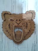 Roaring Grizzly Bear Head 3D Layered Laser Cut Vector File