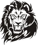 Roaring Tribal Lion Head Vector Design for Laser Cutting DXF